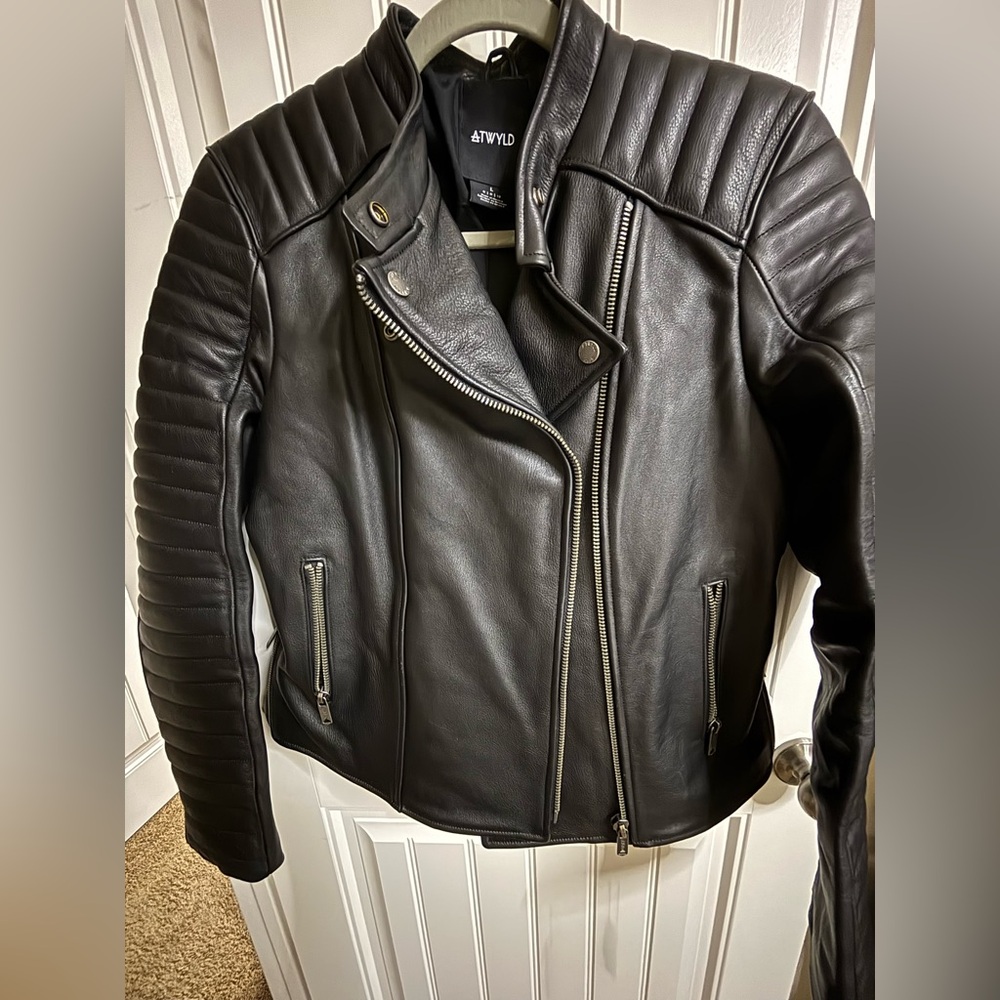Brand new ATWYLD leather Moto Jacket